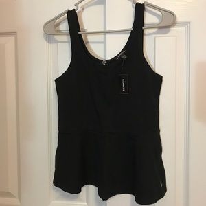 NWT Express peplum sleeveless top size Small
